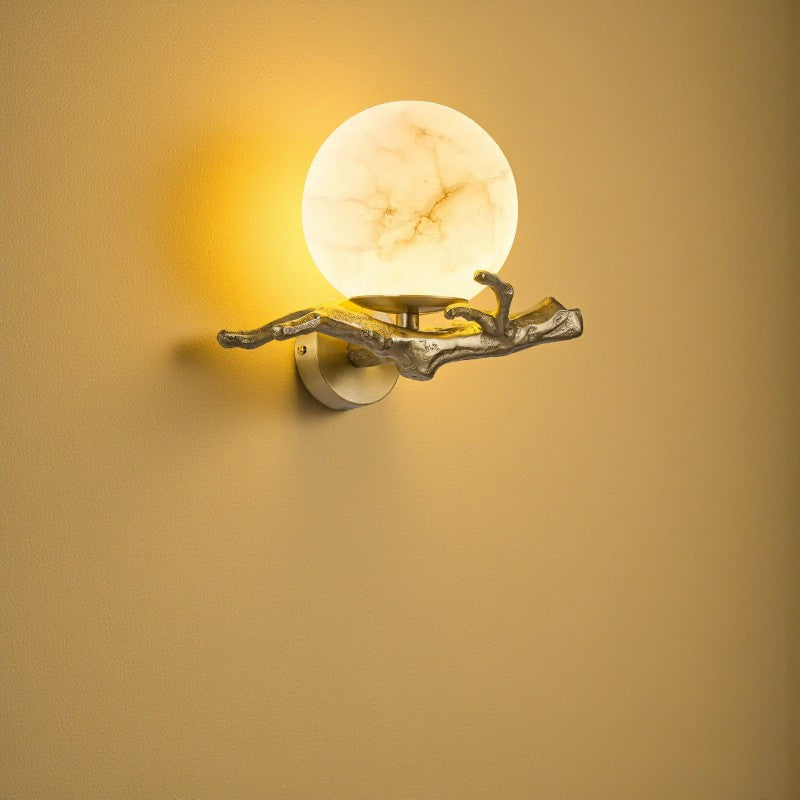 Ares Wabi-sabi Wandleuchte mit luxuriöser Marmorbeleuchtung