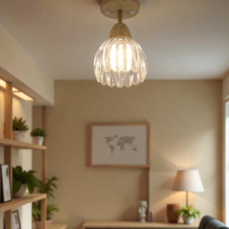 Deckenlampe mit rundem Blütenkopf Design