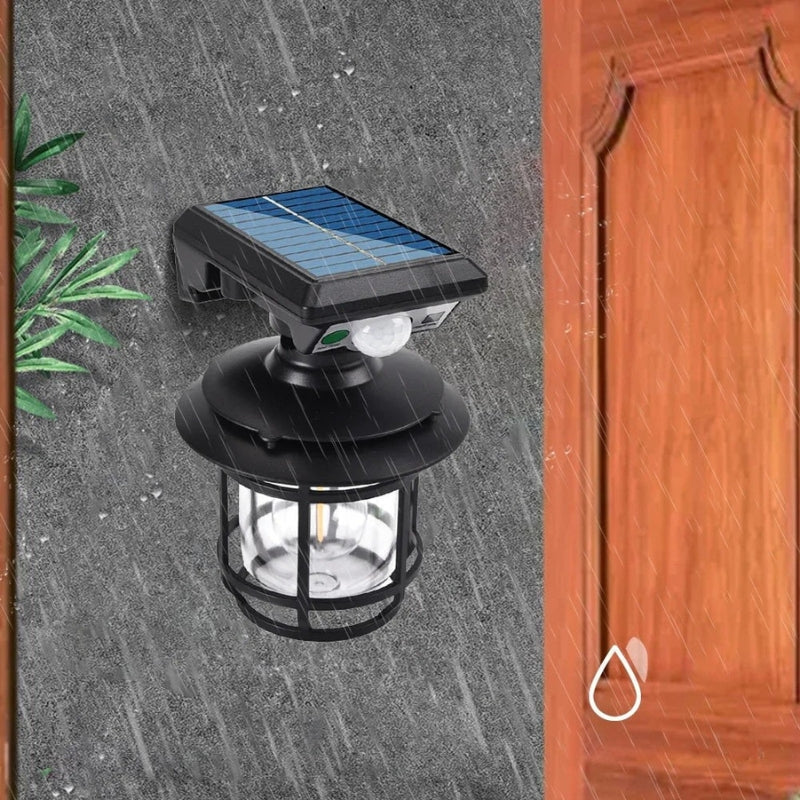 LED Wandlicht mit Bewegungssensor und Solarenergie