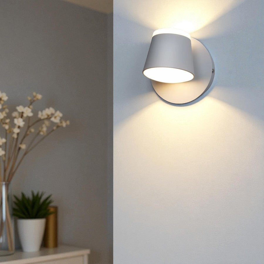 Doppelseitige - Wandleuchte mit Rundkopf & 2 Lichtquellen