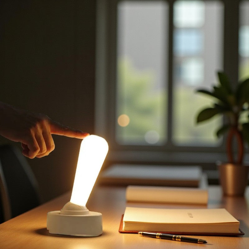 Wiederaufladbare kabellose Schreibtischlampe mit schlankem Design