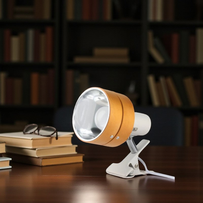 LED-Lampe mit verstellbarer Klammer und runder Form für flexible Beleuchtung