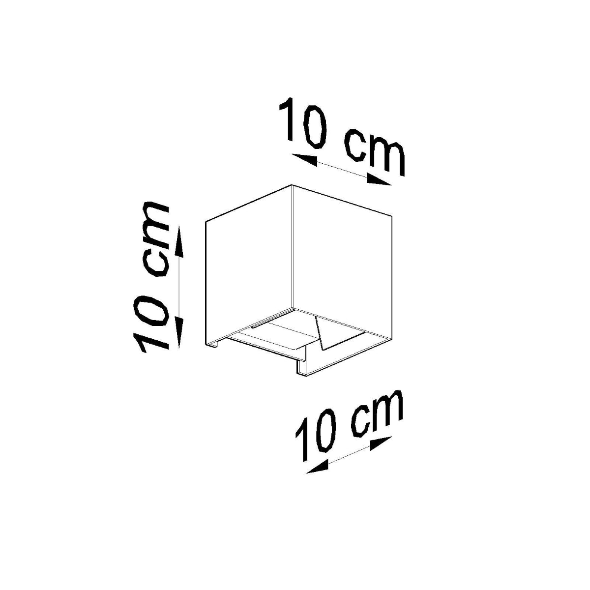 LUCA - LED-Wandleuchte, schwarz, IP54