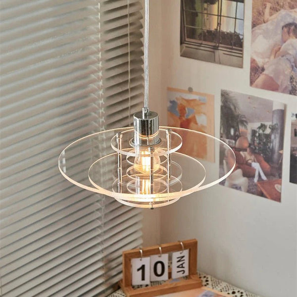 Stella - Vintage-UFO-Pendelleuchte aus Acryl