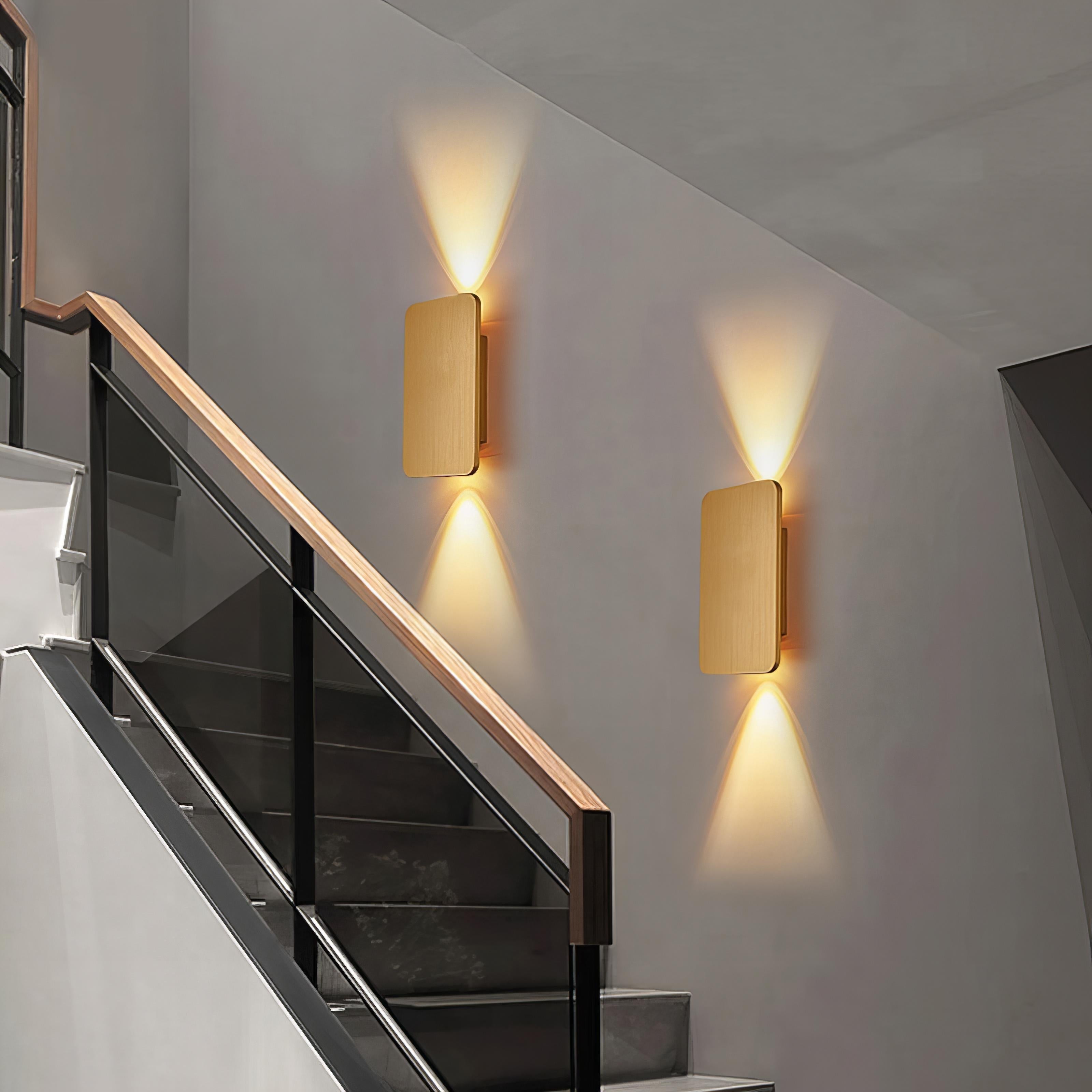 Rechteckige - LED-Wandleuchte, Aluminium