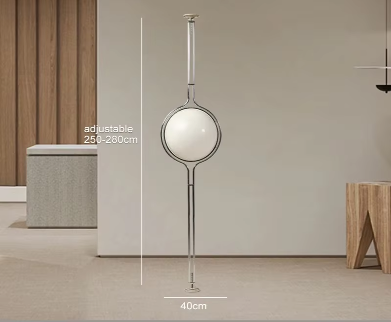 Taliara - Art-déco-LED-Kugel-Stehleuchte mit Marmorsockel