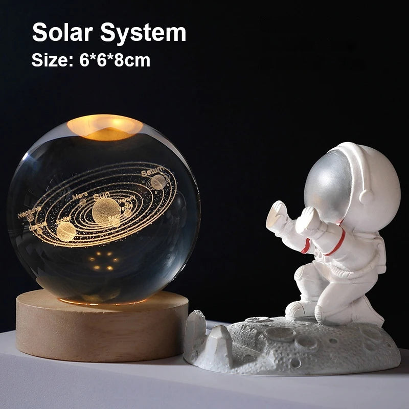 Brix - Kristall-Nachtlampe 3D-Sonnensystem