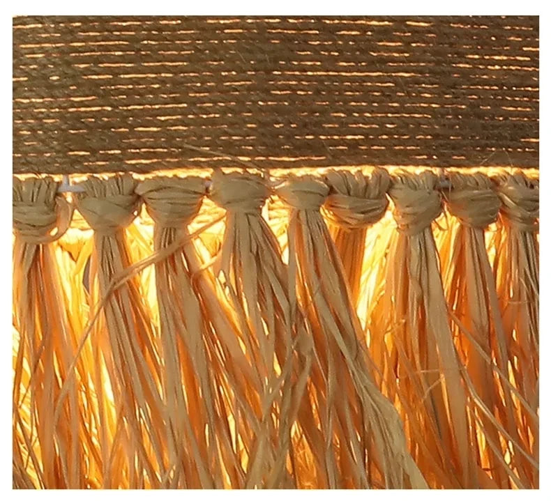 Handgewebte - Rattan Pendelleuchte natur