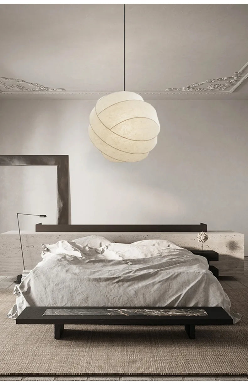 Wabi - Sabi Seiden-Hängelampe mit E27 & LED inklusive