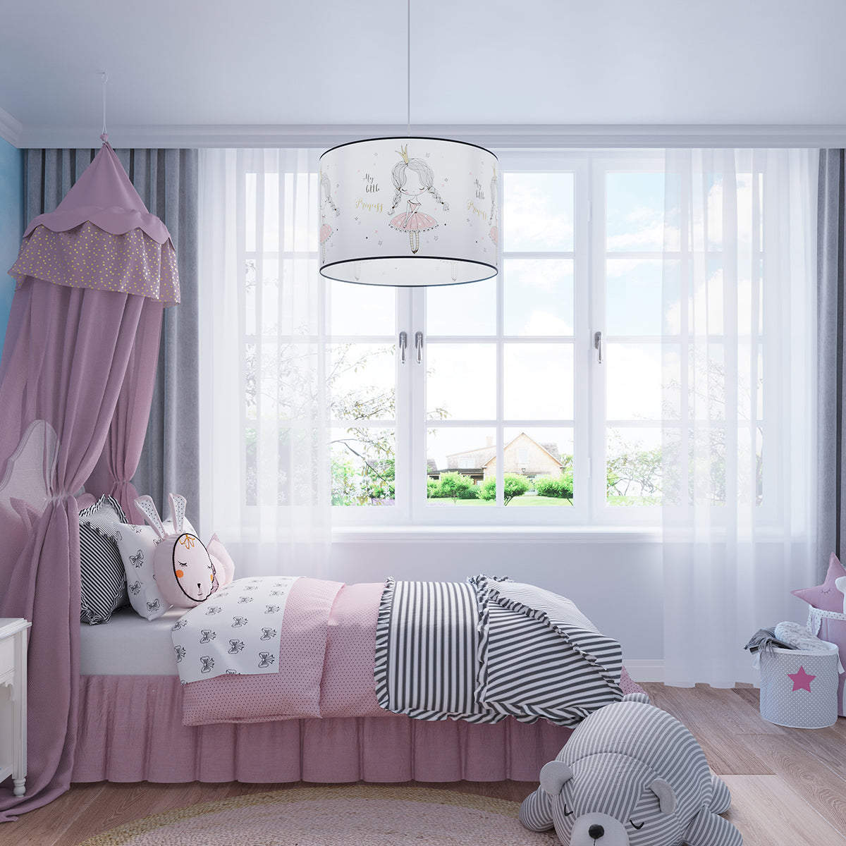 Lucero - Kinderzimmer-Hängeleuchte 40 cm, bunt