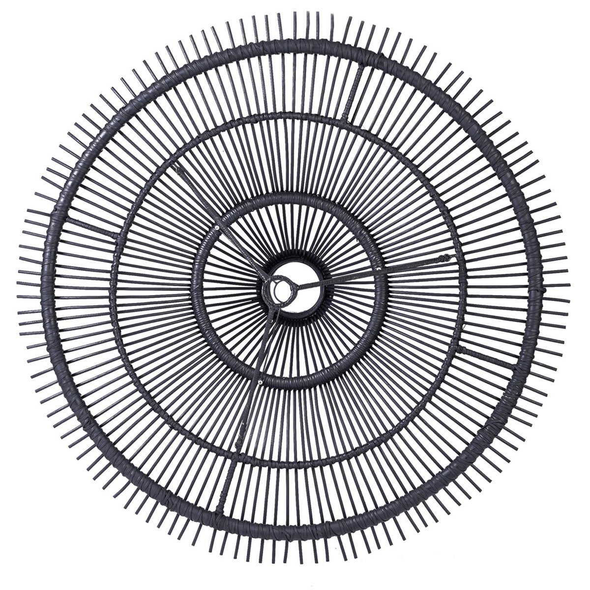 Rondea - Rattan-Pendel-/Deckenleuchte XXL 150 cm Schwarz