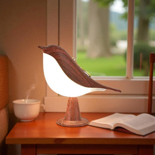 Tabora - Vogel-Lampe Tischleuchte mit warmem, blendfreiem