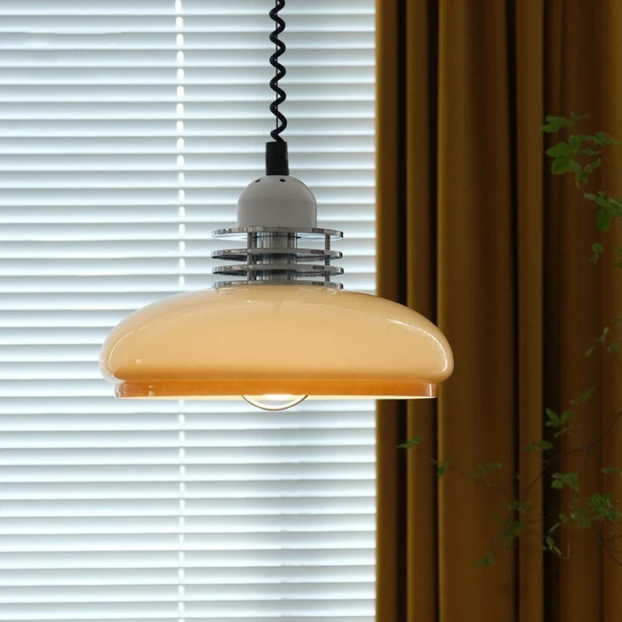 Claria - Bauhaus Glashängelampe Ø35 cm in Orange
