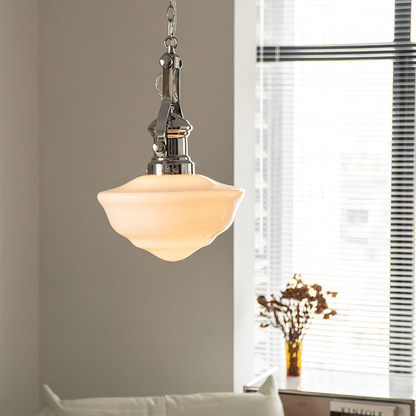 Halona - Pendelleuchte im Landhausstil mit Glasschirm