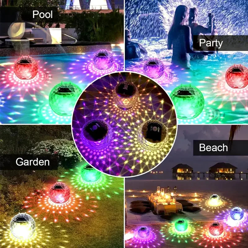Schwimmende - Solar-Poolleuchten IP65 mit RGB-Farbwechsel