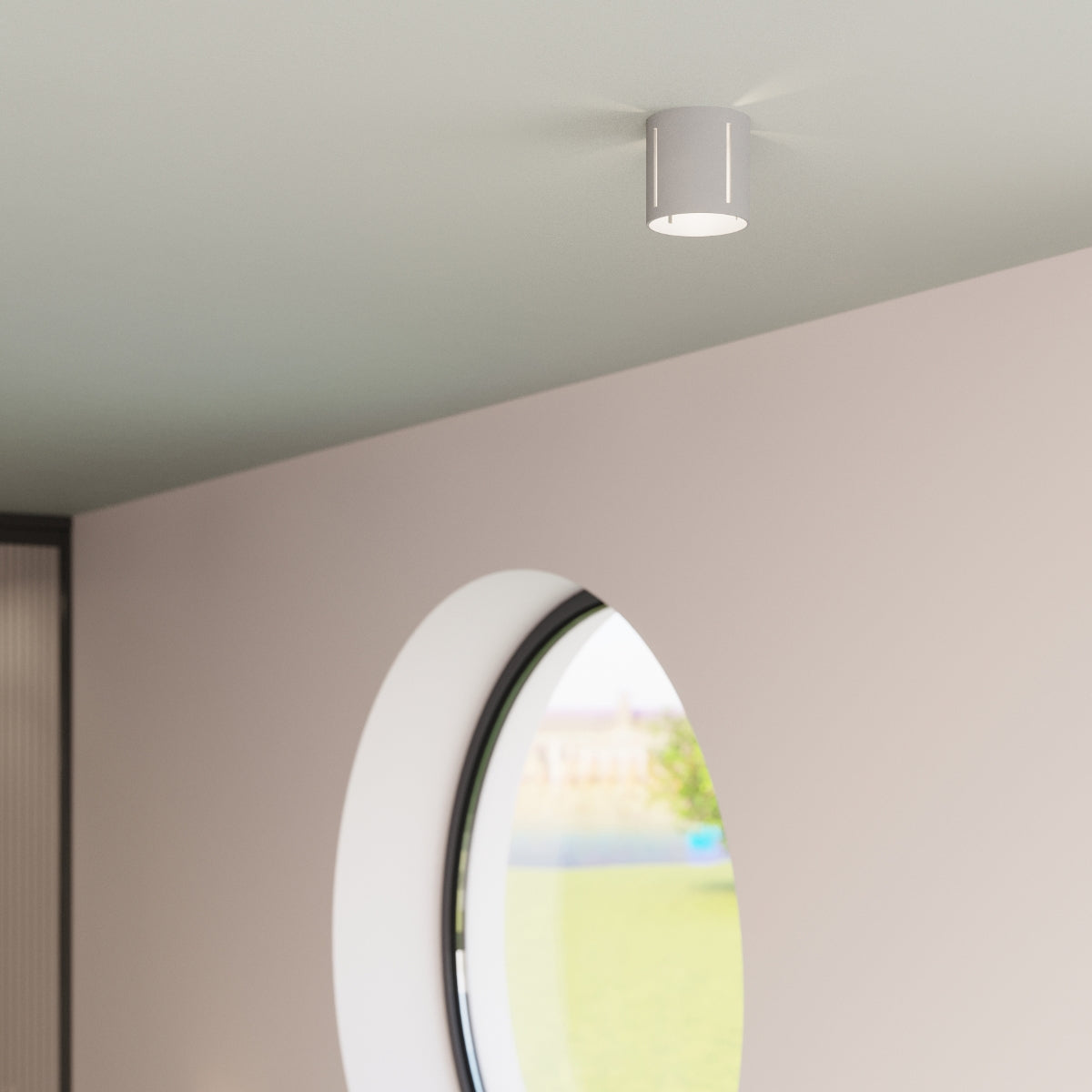 INEZ - Wandleuchte, graues Aluminium mit Perforation