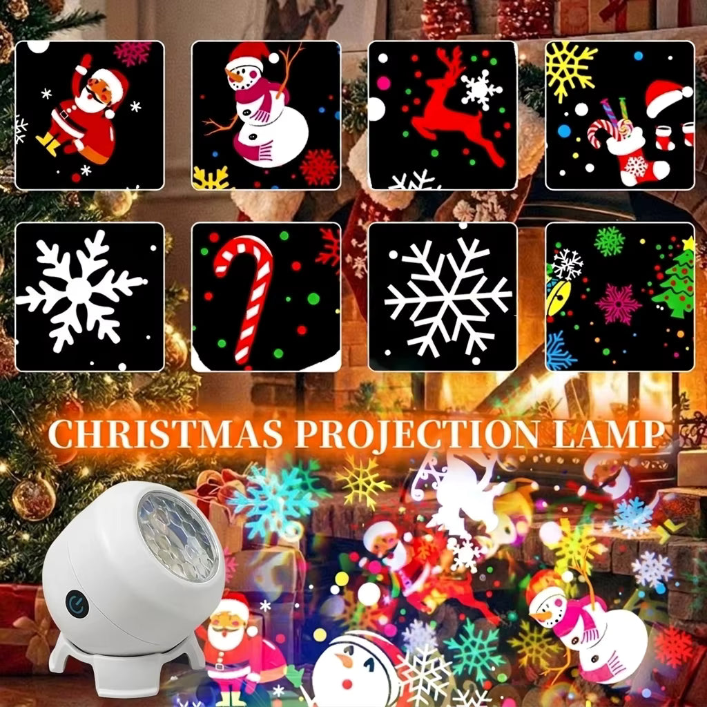 SnowSpin - Projektorlampe mit rotierender Schneeflockenprojektion