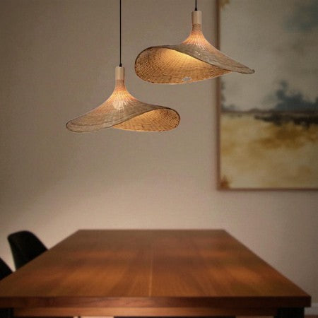 Bambus-Korb-Hängeleuchte für gemütliche und stilvolle Beleuchtung