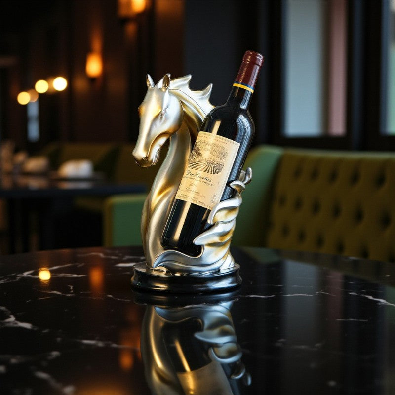 Stilvoller Pferd-Weinhalter für Wohnkultur und Tischdekoration