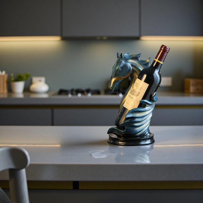 Stilvoller Pferd-Weinhalter für Wohnkultur und Tischdekoration