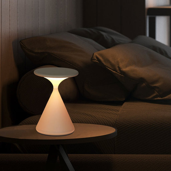 Tabla - Kabellose Tischleuchte in Sanduhrform aus Aluminium