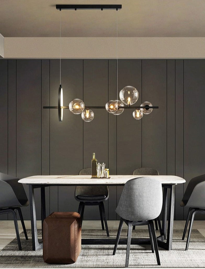 Aurela - Glas Hängeleuchte Kugeldesign 90–120 cm