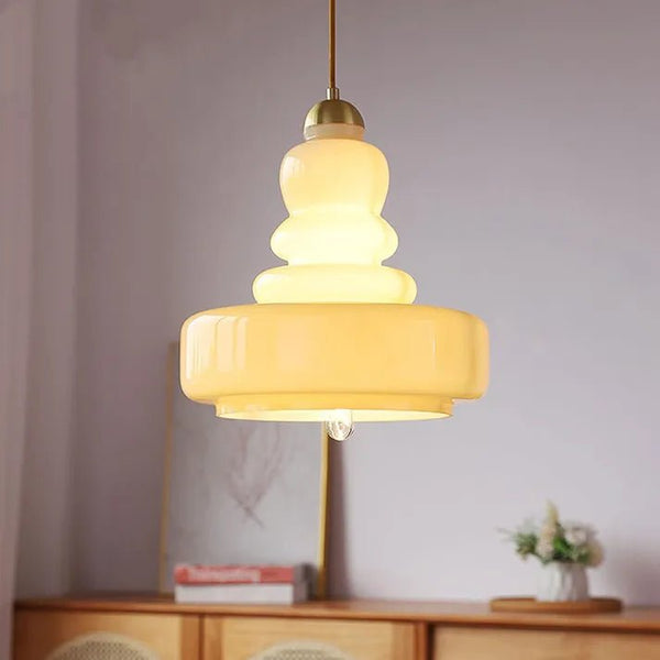 Zenita - Bauhaus-Pendelleuchte aus Glas, Kürbisform