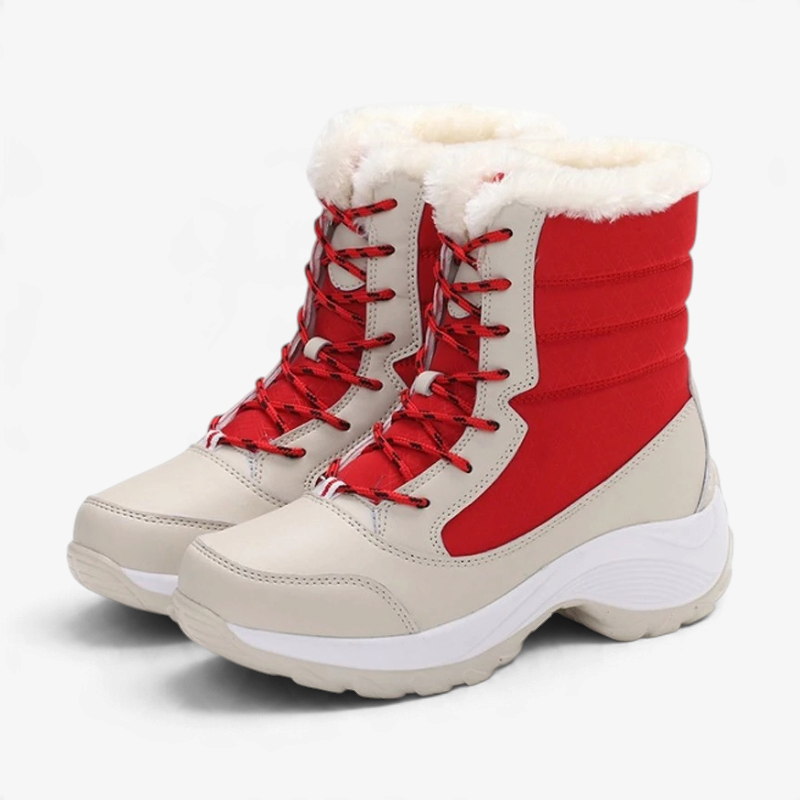 FrostTrek - Damen Winter Schneestiefel mit Plüschfutter und Plateausohle