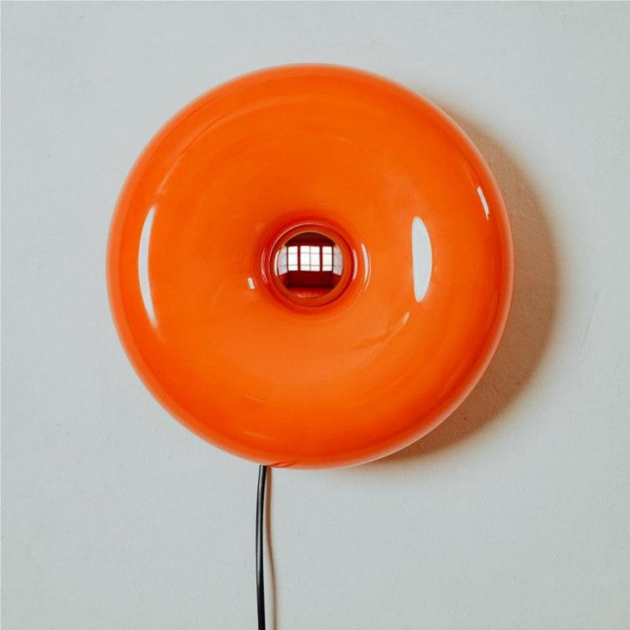Luara - Bauhaus Donut Wand- und Tischleuchte aus Glas/Metall