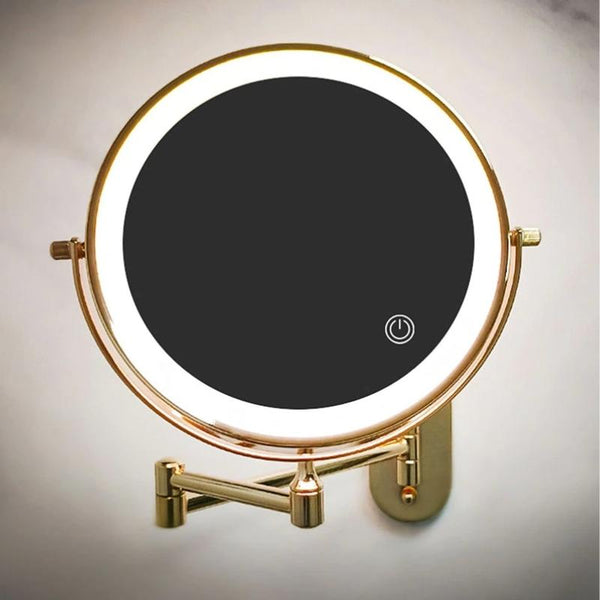 Lateralis - Goldener LED-Vergrößerungsspiegel,