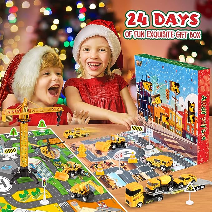 BuildFleet - Adventskalender mit Baufahrzeugen und 24 Legierungsteilen