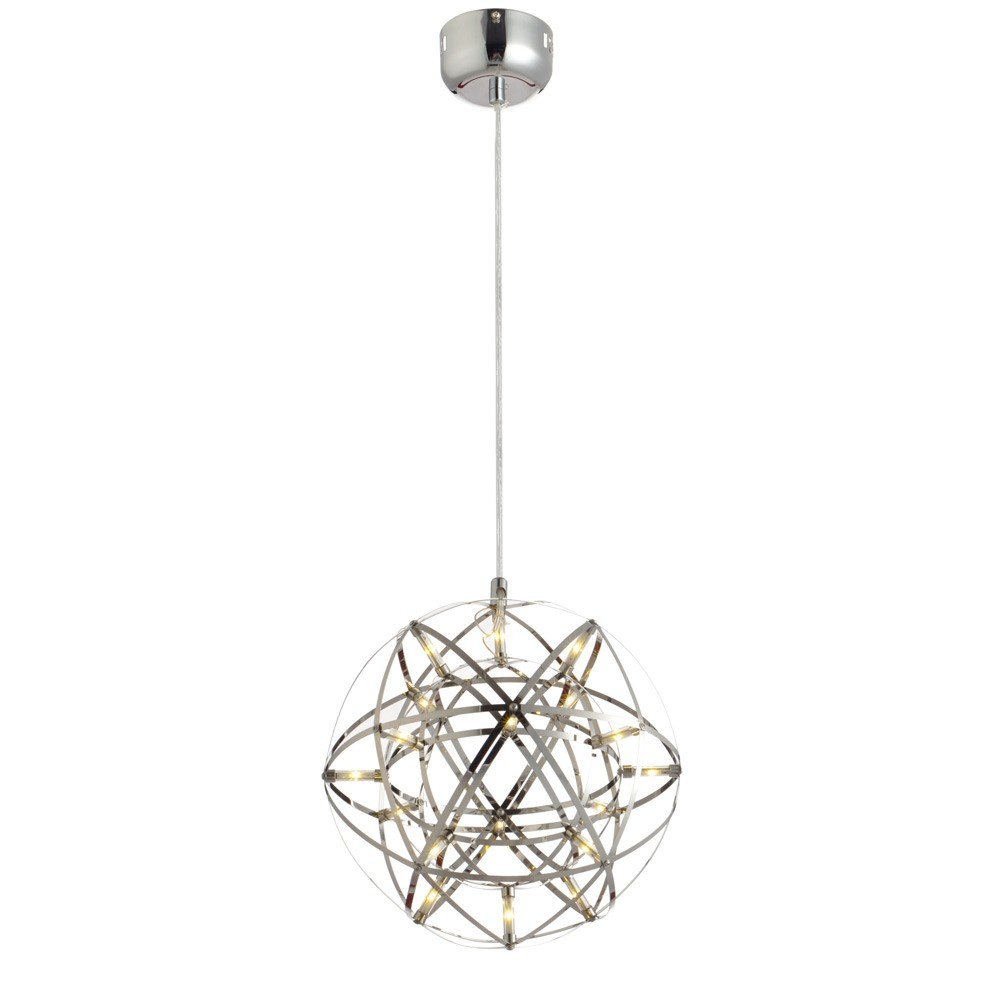 Metallkugel - LED-Pendelleuchte, Metallkugel, 30 cm, Chrom