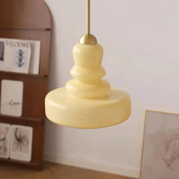 Zenita - Bauhaus-Pendelleuchte aus Glas, Kürbisform