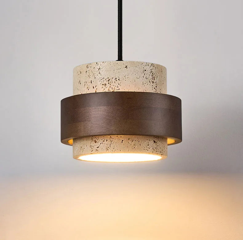 Halona - LED-Pendelleuchte aus Naturstein