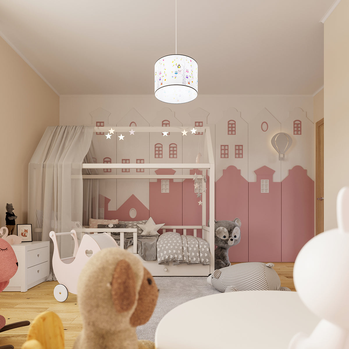 OWLS - Kinderzimmer-Hängeleuchte OWLS 30 cm mehrfarbig