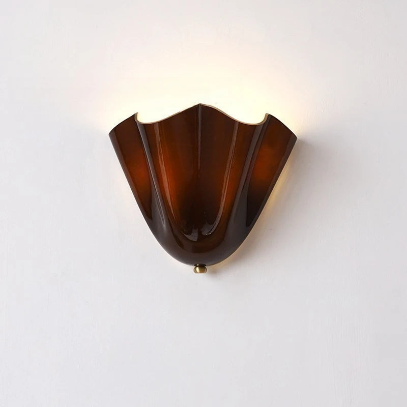 Murena - Retro-Glaswandleuchte, mehrfarbig, im Muscheldesign