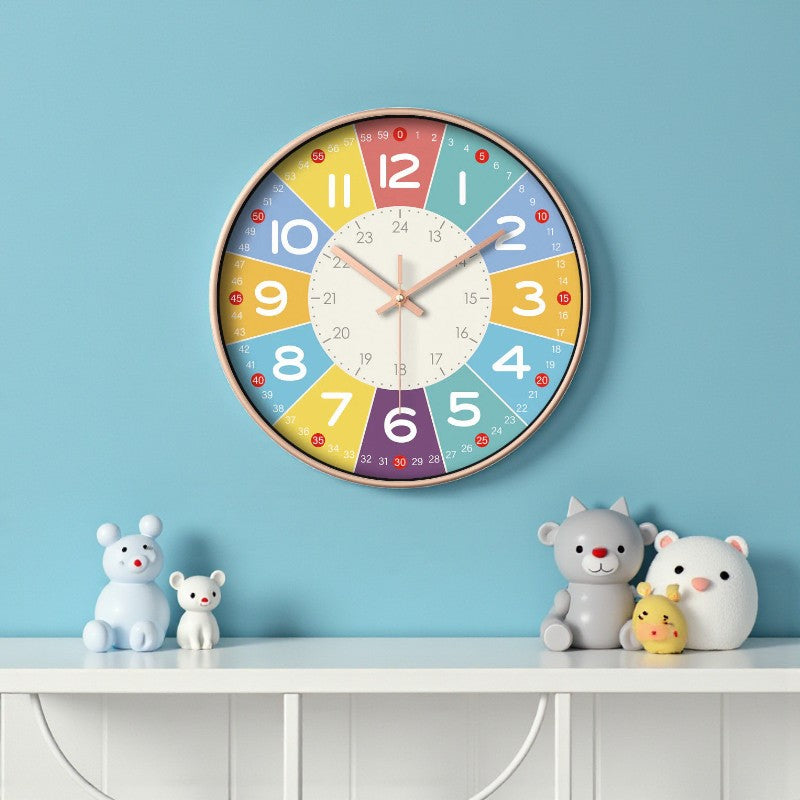 Leise Wanduhr für Kinderzimmer mit geräuschlosem Lauf