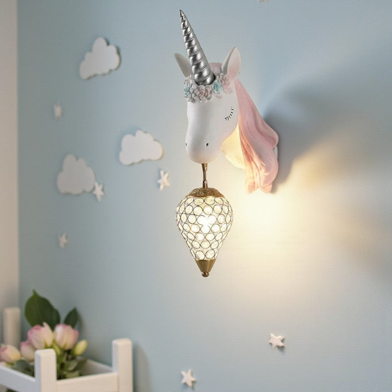 Elegante Einhorn-Wandlampe für eine sanfte und beruhigende Atmosphäre im Schlafzimmer