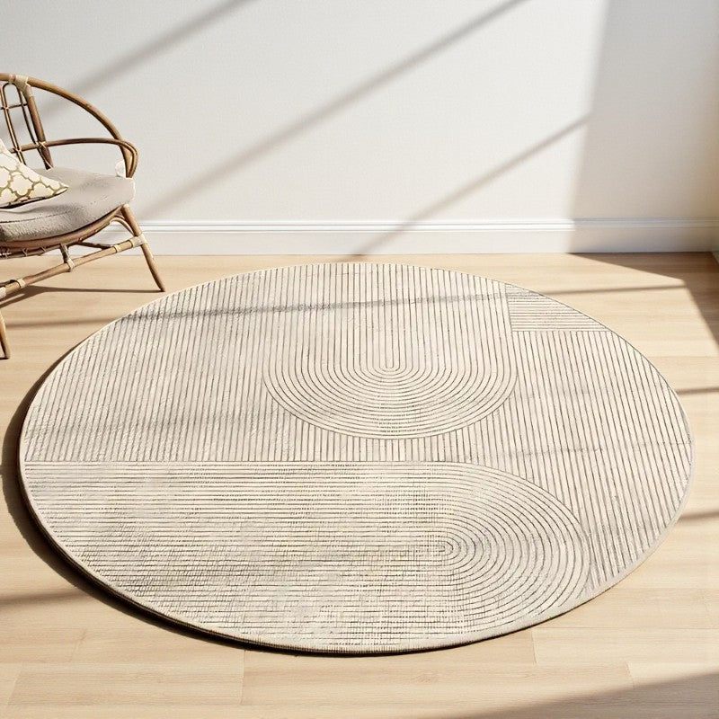 Weicher runder Teppich mit rutschfester Unterlage für Luxus und Sicherheit