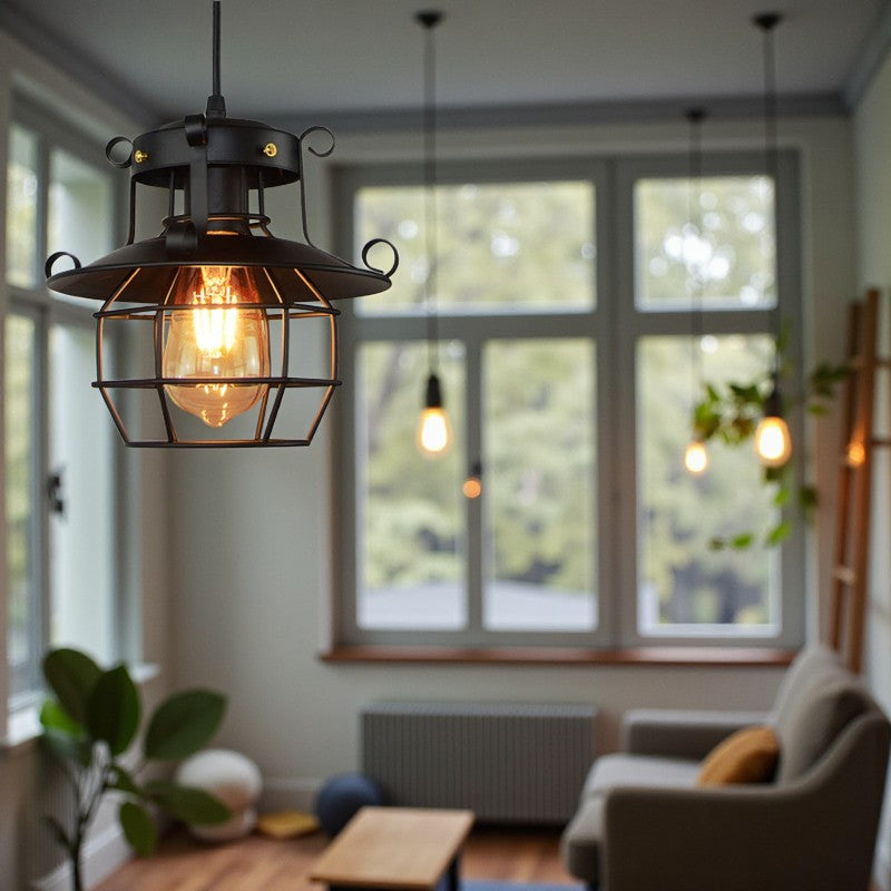 Pendelleuchte mit Käfig Design für moderne Innenatmosphäre