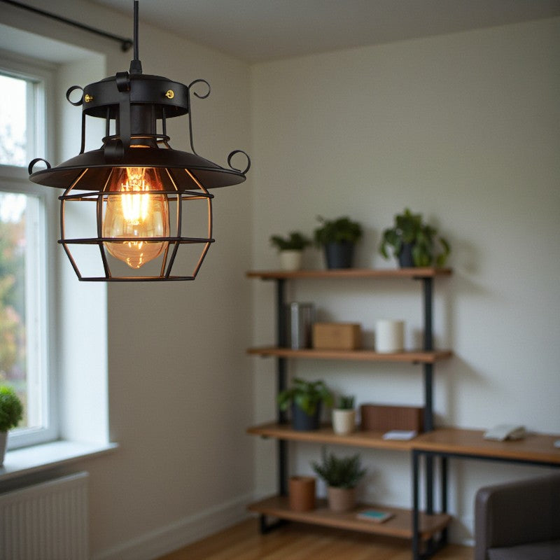 Pendelleuchte mit Käfig Design für moderne Innenatmosphäre