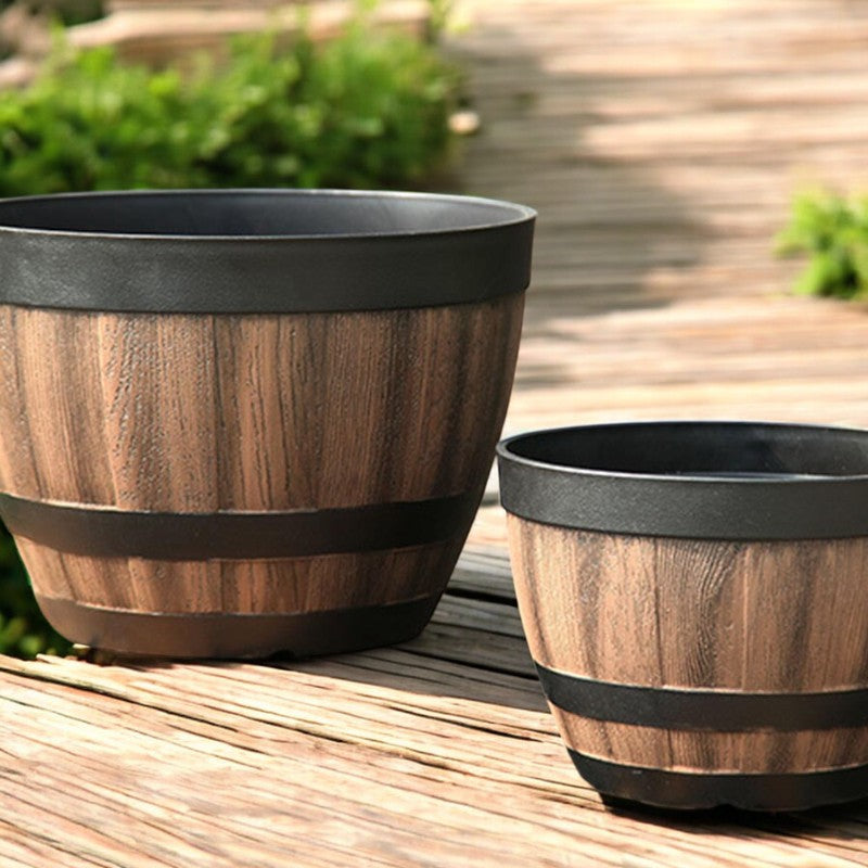 HarzBlumentopf mit Abflusslöchern für Innen und Außengarten Leicht und langlebig