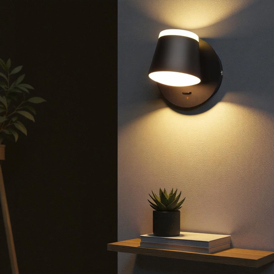 Doppelseitige Wandleuchte mit rundem Kopf Design