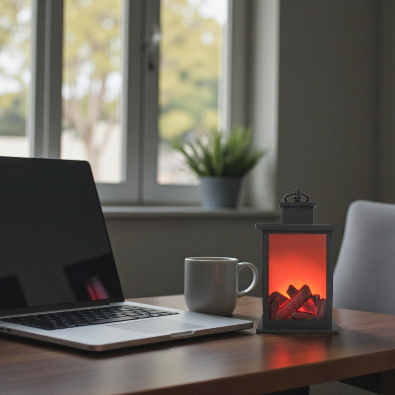 Flammenlose Feuerlaterne Lampe mit realistischem LED Leuchten