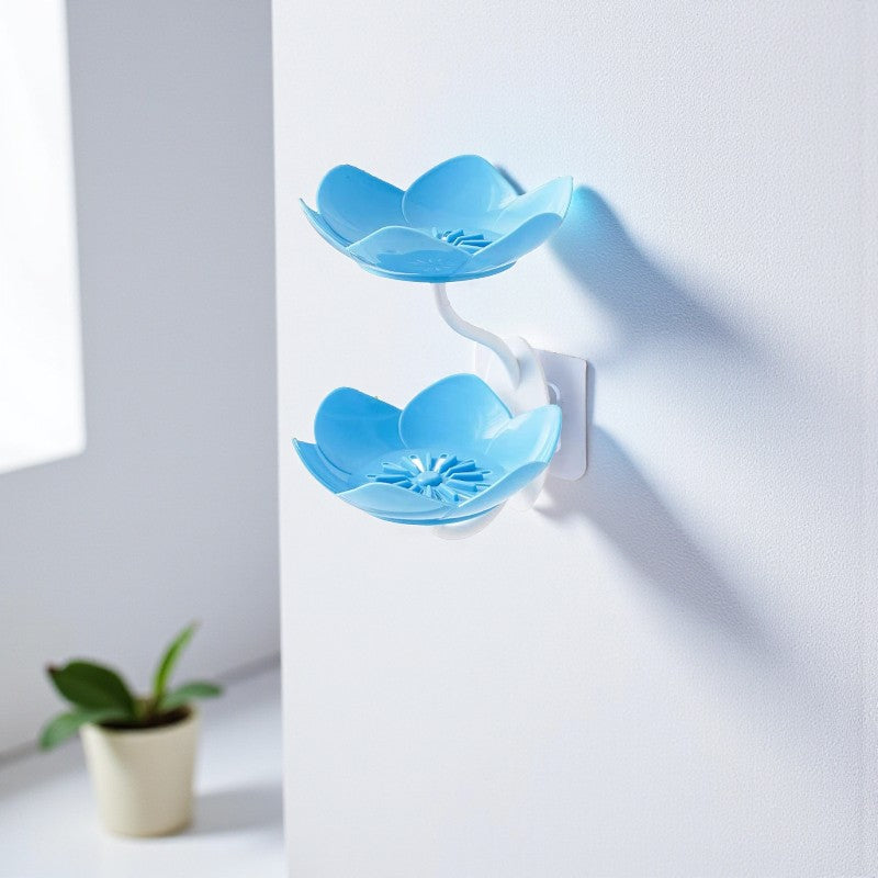 Wandmontierte Seifenschale mit Abflussdesign für ordentliche und hygienische Badezimmer