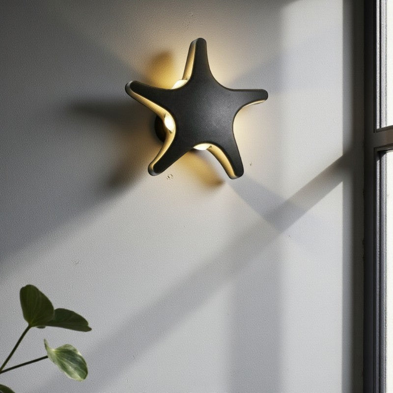 LED-Außenwandleuchte in Sternform