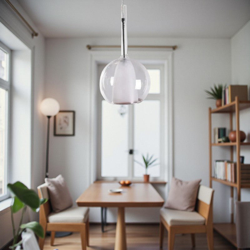 Moderne Glas-LED-Hängeleuchte Schlanke zeitgemäße Beleuchtung