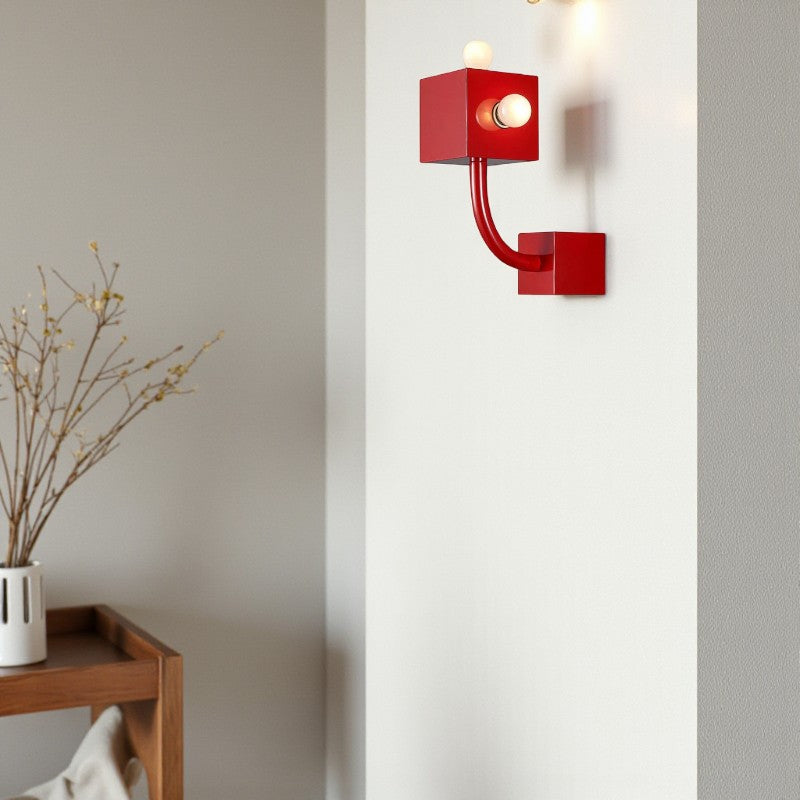 LED-Wandleuchte Innenbereich Rechteckiger Rahmen mit runden Glühbirnen