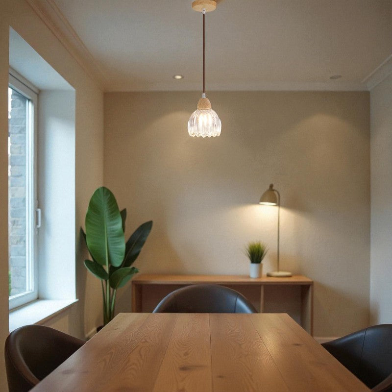 Deckenlampe mit rundem Blütenkopf Design