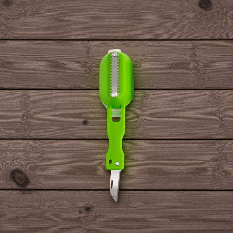 Fischschupper mit Spritzschutz und Edelstahlklinge